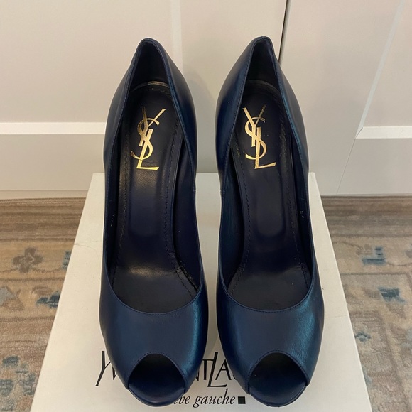 YSL Platforms, navy size 40.5. New Years/Christmas shoes! - Picture 3 of 6